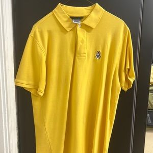 Men’s large yellow psycho bunny polo.